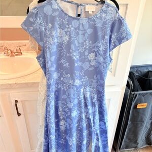 Floral Blue Maxi Dress